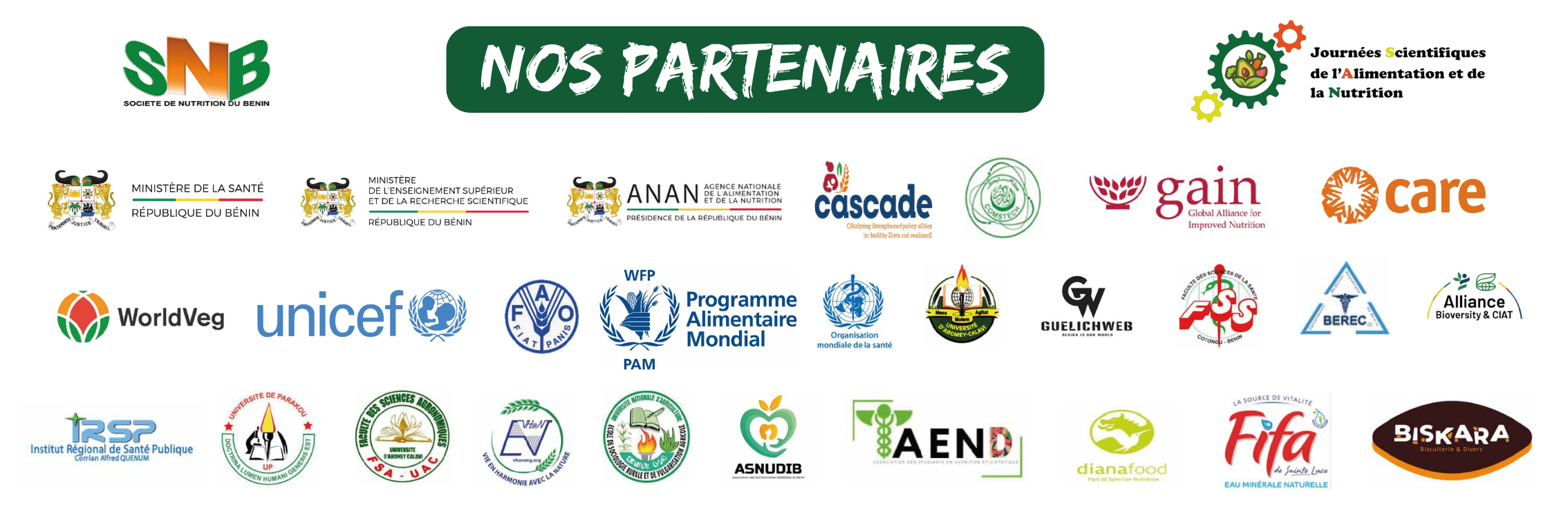 Nos Partenaires - JSAN 2025